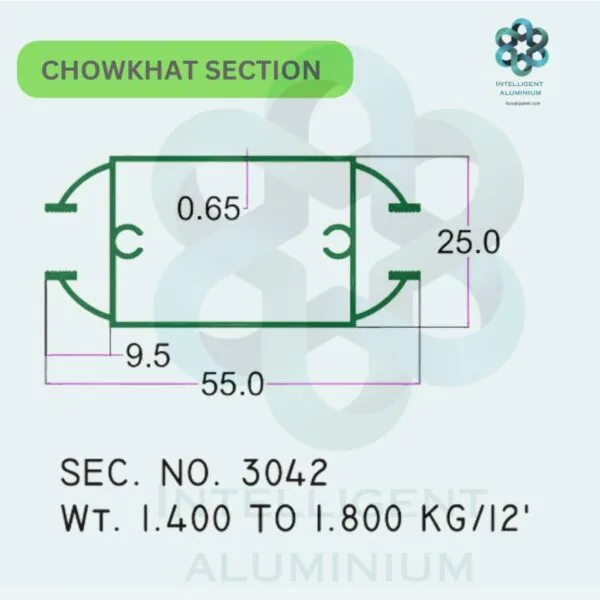 Aluminium Chowkhat Door Frame Section