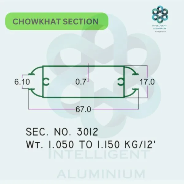 Aluminium Chowkhat Door Frame Section