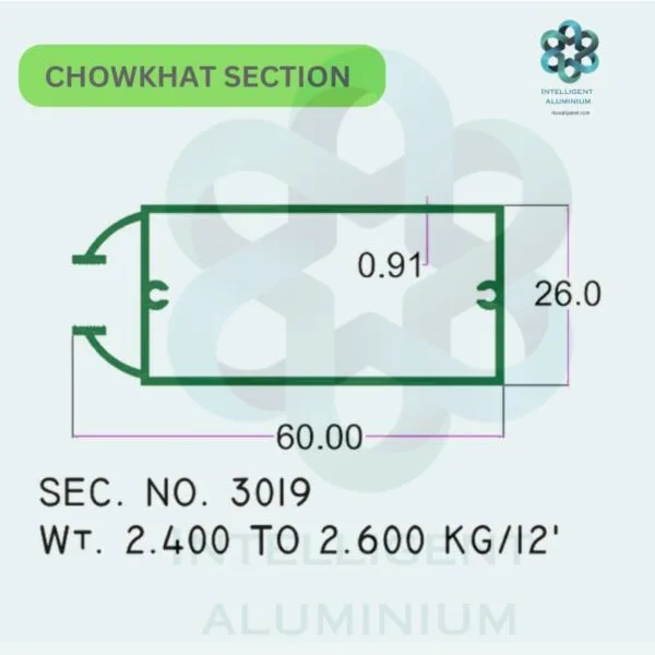 Aluminium Chowkhat Door Frame Section