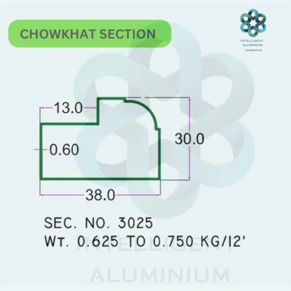 Aluminium Chowkhat Door Frame Section