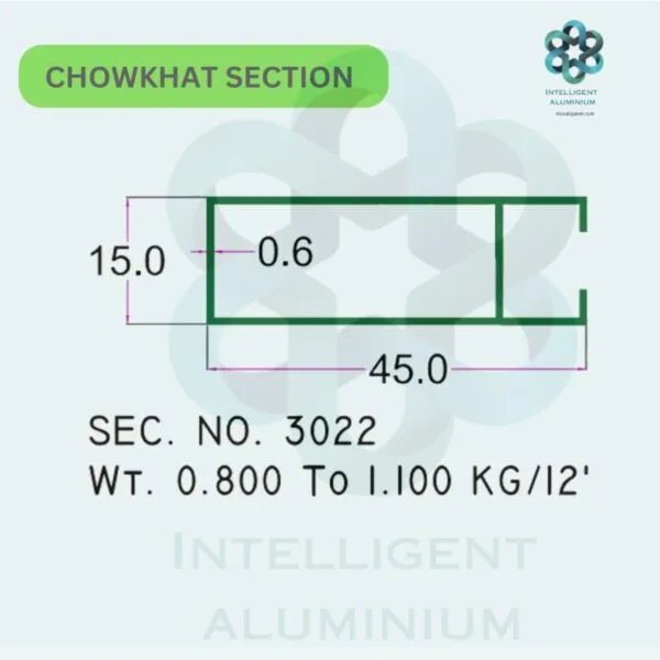 Aluminium Chowkhat Door Frame Section