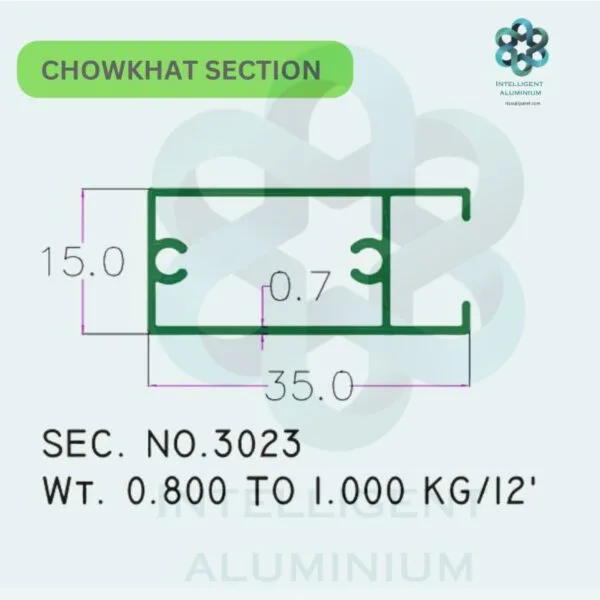 Aluminium Chowkhat Door Frame Section