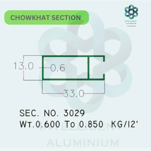 Aluminium Chowkhat Door Frame Section