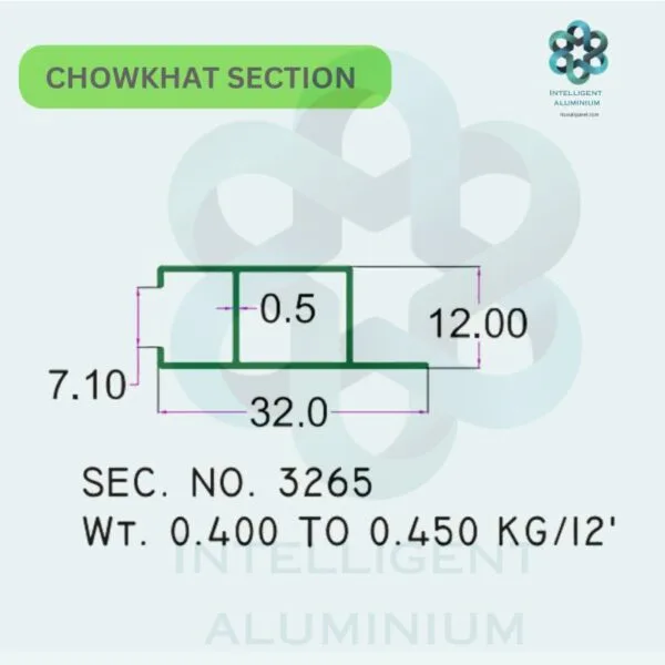 Aluminium Chowkhat Door Frame Section