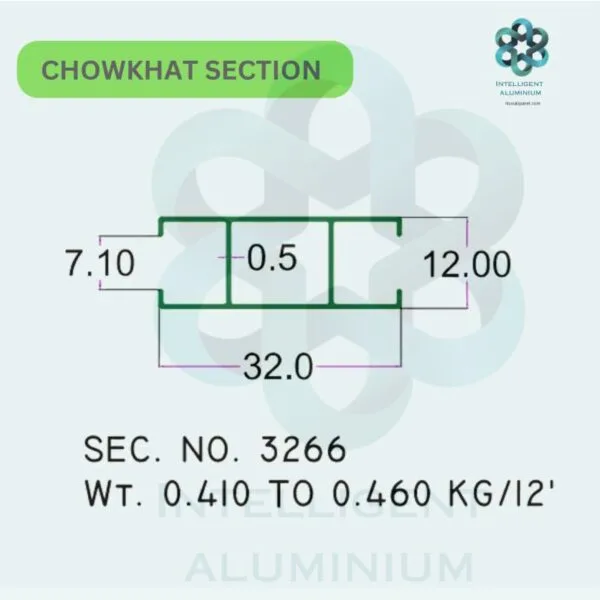 Aluminium Chowkhat Door Frame Section