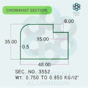 Aluminium Chowkhat Section Manufacturer ► Architectural Aluminium Extrusion