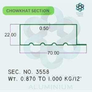 Aluminium Chowkhat Section Manufacturer ► Architectural Aluminium Extrusion