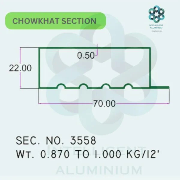 Aluminium Chowkhat Door Frame Section