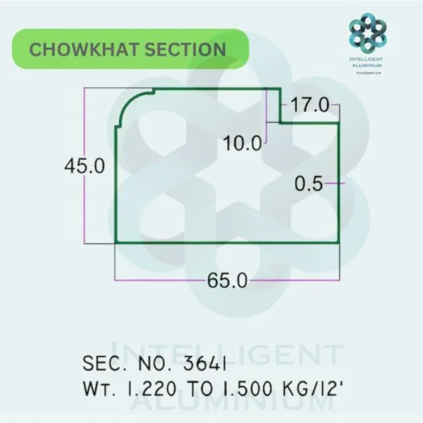 Aluminium Chowkhat Door Frame Section