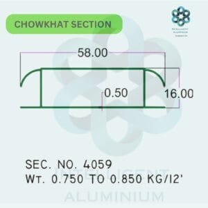 Aluminium Chowkhat Section Manufacturer ► Architectural Aluminium Extrusion