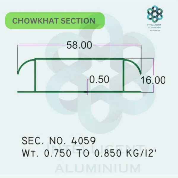 Aluminium Chowkhat Door Frame Section