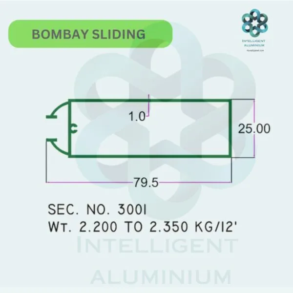 Aluminium Chowkhat Door Frame Section