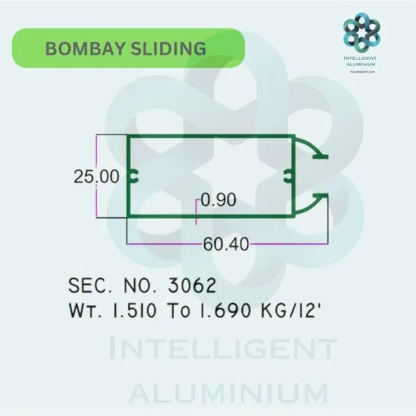 Aluminium Chowkhat Door Frame Section