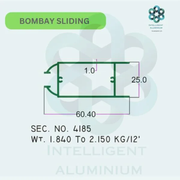 Aluminium Chowkhat Door Frame Section