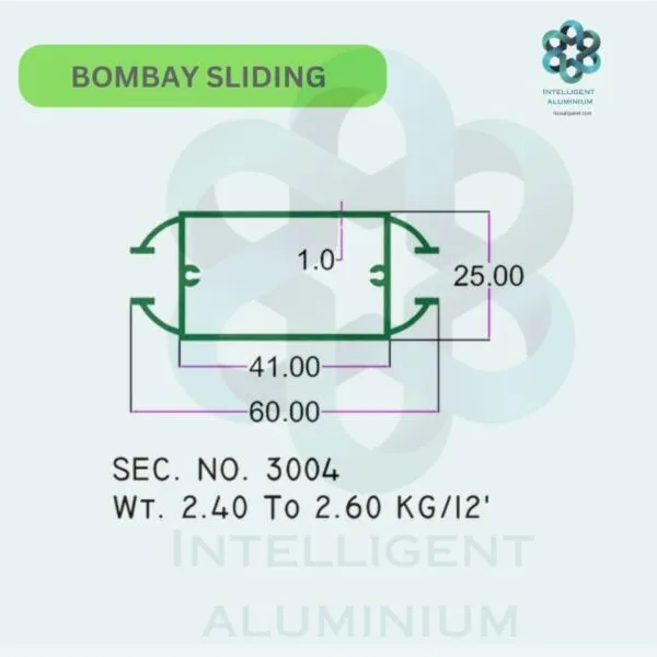 Aluminium Chowkhat Door Frame Section