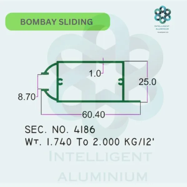 Aluminium Chowkhat Door Frame Section