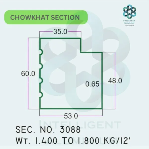 Aluminium Chowkhat Door Frame Section