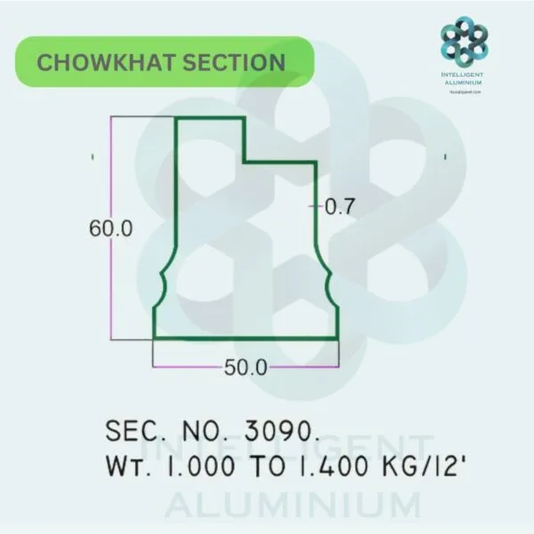 Aluminium Chowkhat Door Frame Section