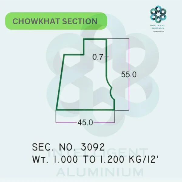 Aluminium Chowkhat Door Frame Section