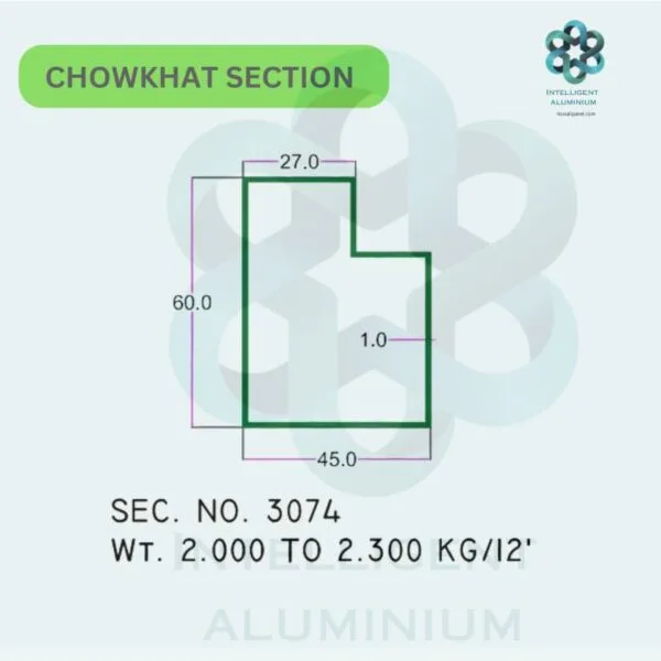 Aluminium Chowkhat Door Frame Section