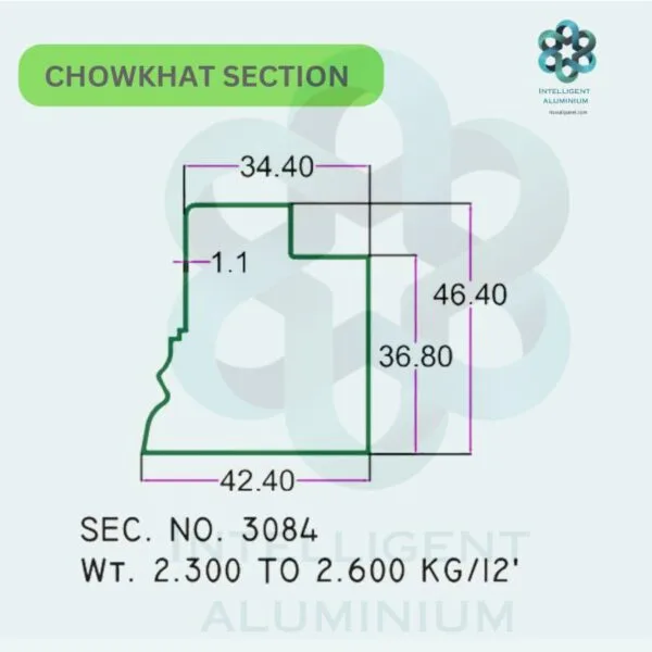 Aluminium Chowkhat Door Frame Section