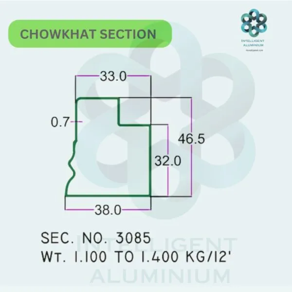 Aluminium Chowkhat Door Frame Section