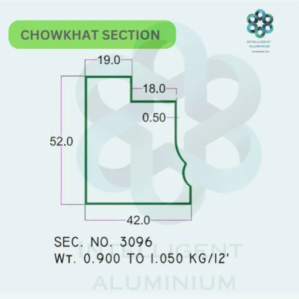 Aluminium Chowkhat Door Frame Section