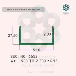 Aluminium Clean Room - Restroom Cubicle Section