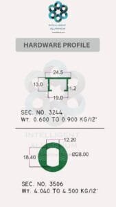 CURTAIN HARDWARE AWNING SIGNAGE_027 ► Architectural Aluminium Extrusion Aluminium Hardware Sections Manufacturer ► Architectural Aluminium Extrusion