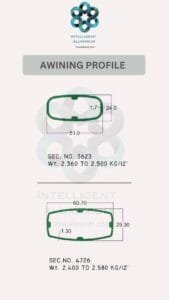Aluminium Awining Sections Manufacturer ► Architectural Aluminium Extrusion