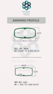 Aluminium Awining Sections Manufacturer ► Architectural Aluminium Extrusion