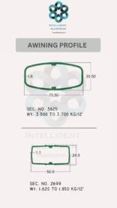 Aluminium Awining Sections Manufacturer ► Architectural Aluminium Extrusion