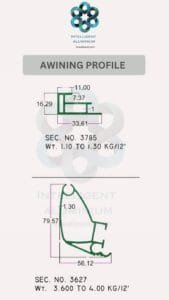 Aluminium Awining Sections Manufacturer ► Architectural Aluminium Extrusion