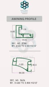 Aluminium Awining Sections Manufacturer ► Architectural Aluminium Extrusion