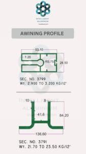 Aluminium Awining Sections Manufacturer ► Architectural Aluminium Extrusion