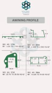 Aluminium Awining Sections Manufacturer ► Architectural Aluminium Extrusion