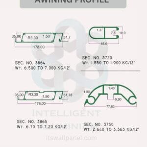 Aluminium Awining Section ► Architectural Aluminium Extrusion