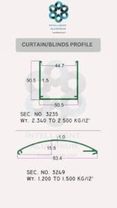 Alumiunium Curtain & Blinds Section Manufacturer ► Architectural Aluminium Extrusion