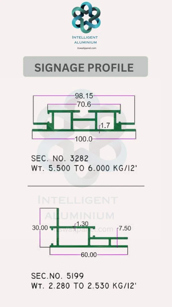 Aluminium Signage Profile