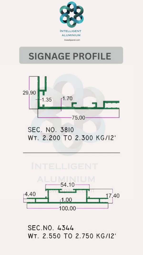 Aluminium Signage Profile