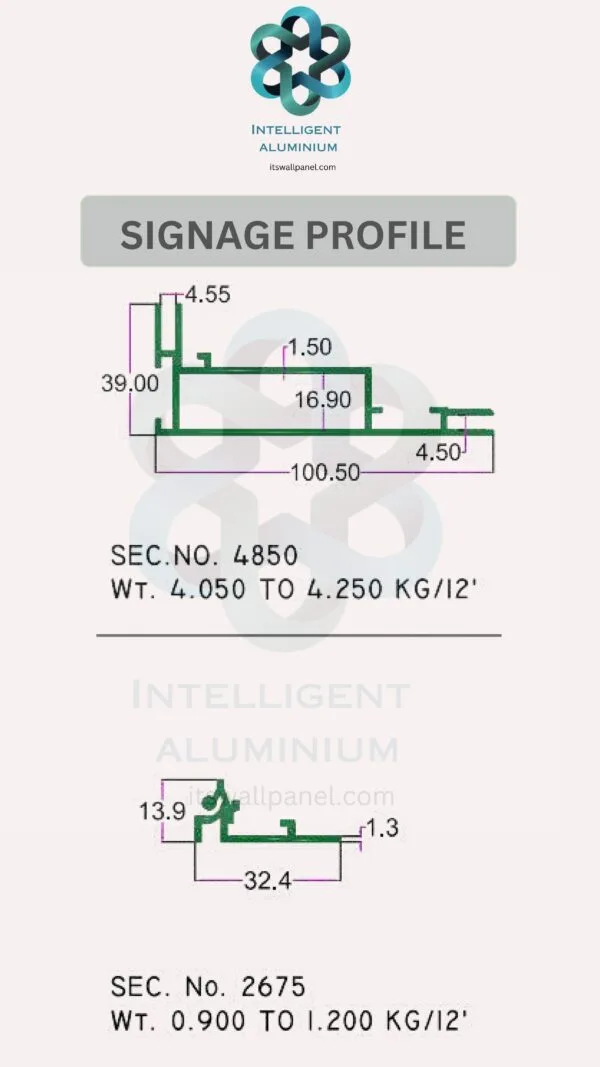 Aluminium Signage Profile