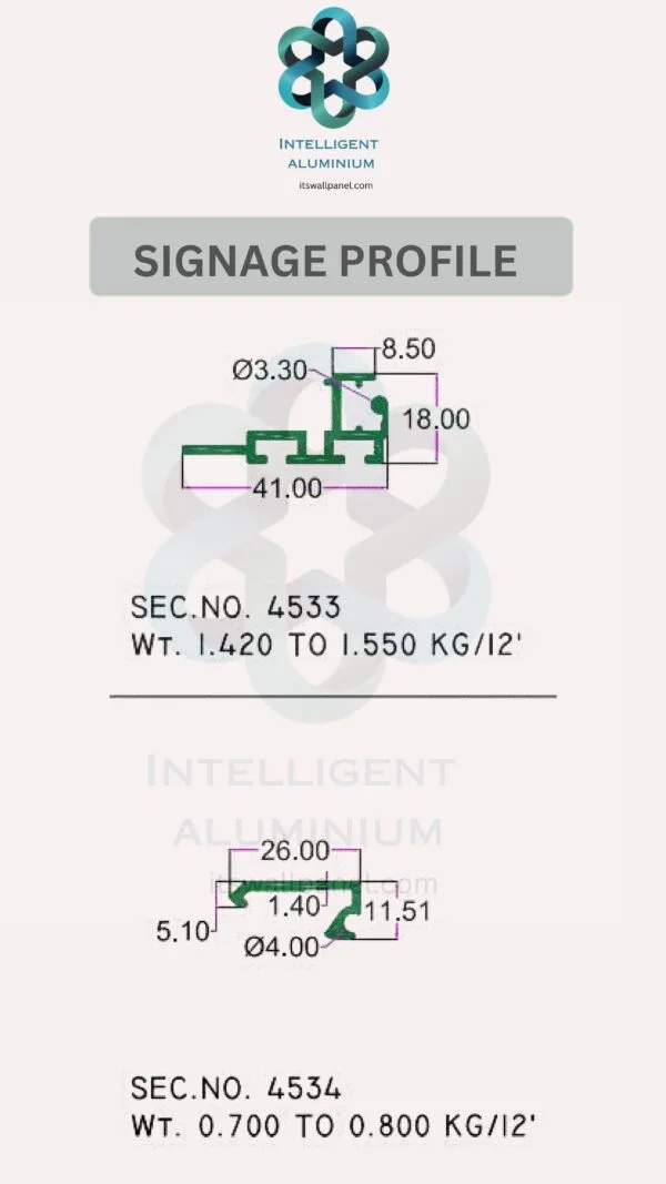 Aluminium Signage Profile