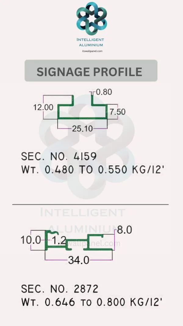 Aluminium Signage Profile