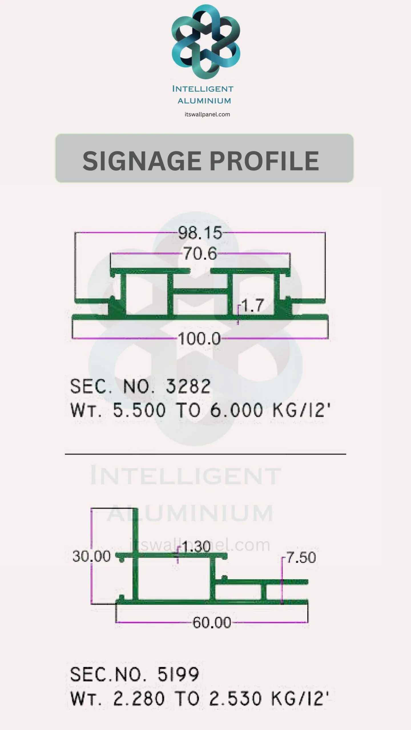 Aluminium Signage Profile