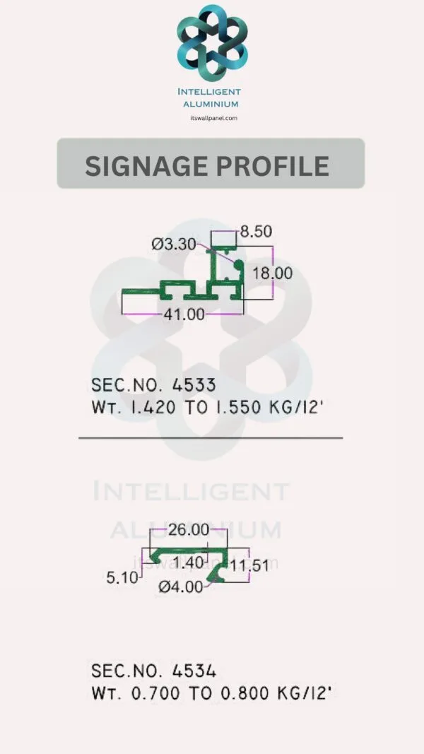 Aluminium Signage Profile