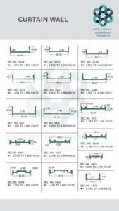 Aluminium Curtain Wall Section ​ ► Architectural Aluminium Extrusion