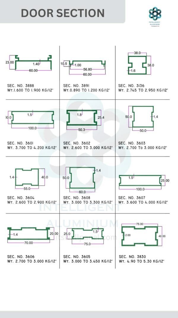 Aluminium Door Section