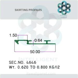 FURNITURE SKIRTING SECTION_070 ► Architectural Aluminium Extrusion Aluminium Skirting Sections Manufacturer ► Architectural Aluminium Extrusion