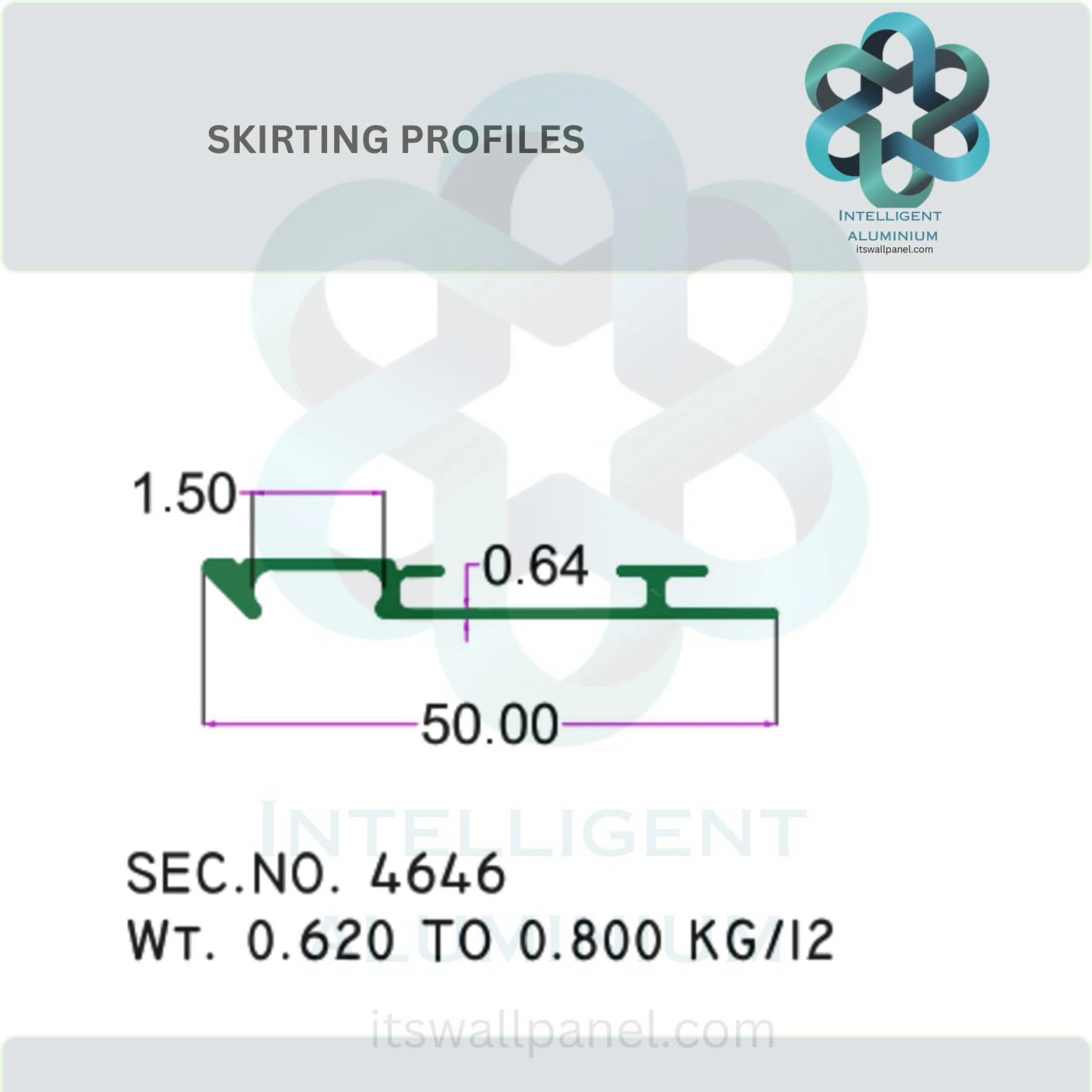 Aluminium Skirting Section - Image 3