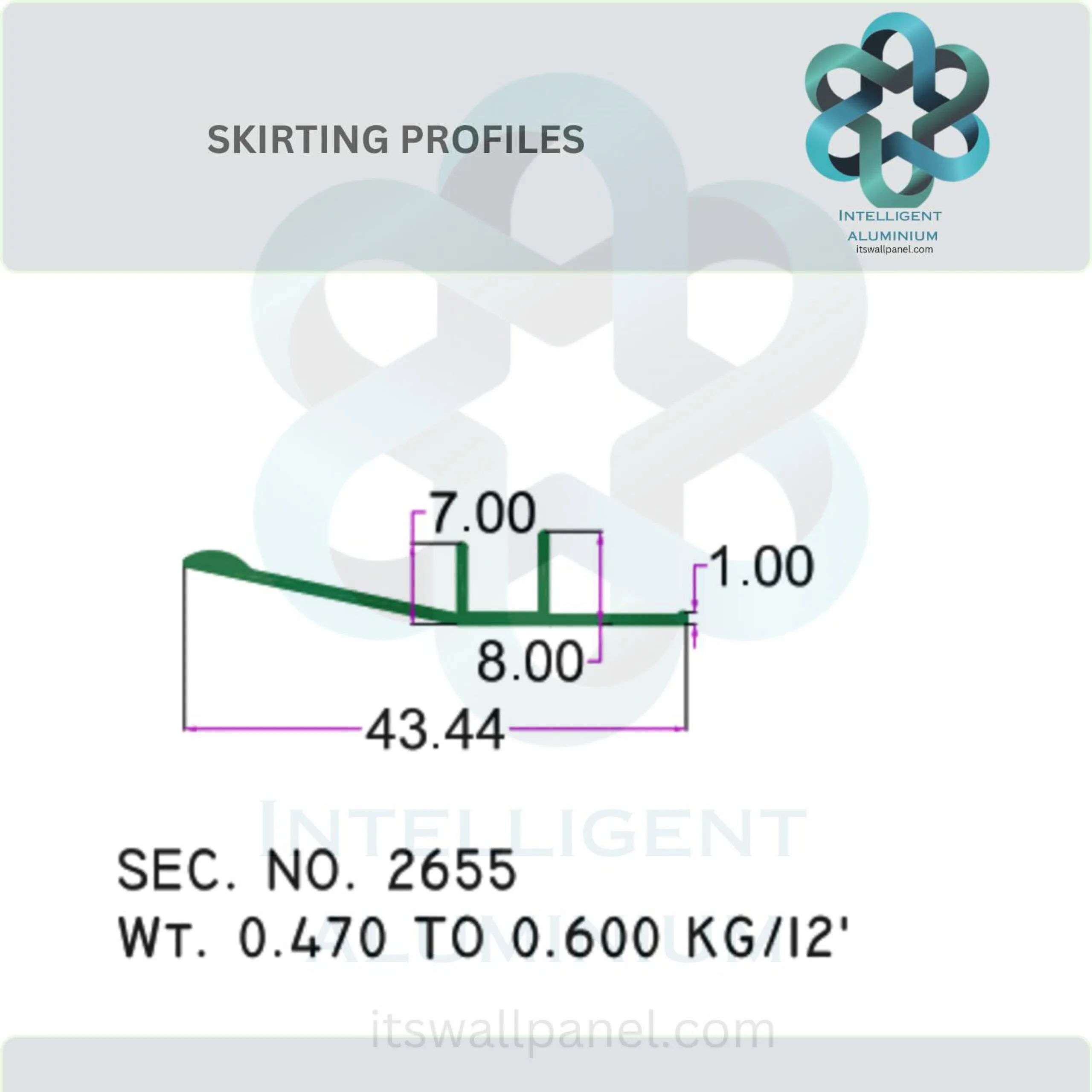 Aluminium Skirting Section - Image 4